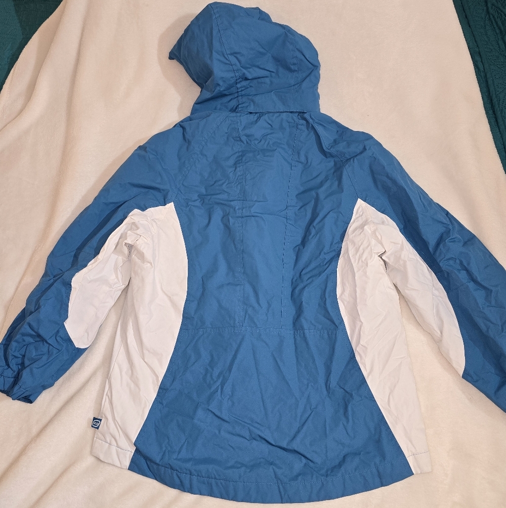 Free Country Blue and White Ski Jacket Shell - Picture 2 of 6